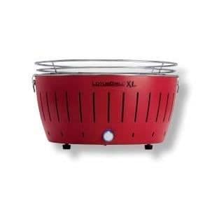 LotusGrill - NY MODELL 2019 - Barbecue XL RED med batterier och USB-strömkabel + kol och bränsle