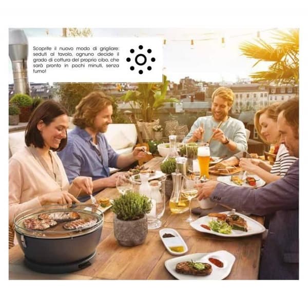 FEUERDESIGN-VESUVIO grill - Träkol - Antracit Gel-tändningssats - Klar på 5 min