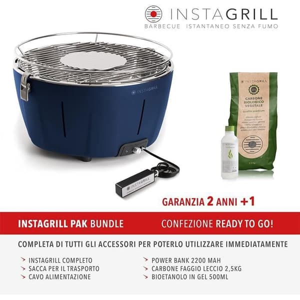 Klass Italien Instagrill Grill Rökfri rökgrill. (Blå Ocean) CDON