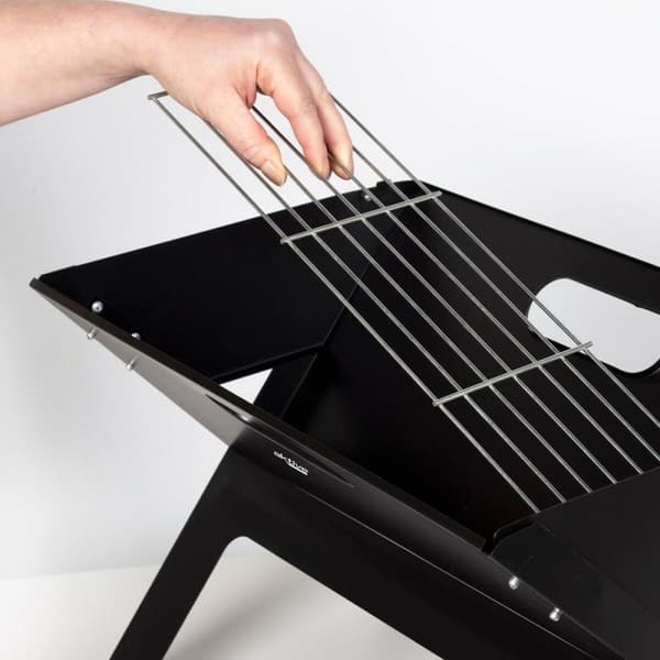 Havegrill Transportabel Aktive Sort Stål Jern 45 x 30 x 29 cm