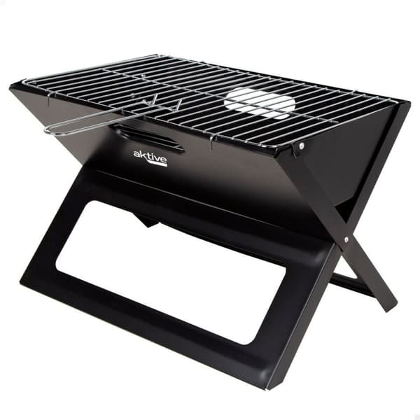 Havegrill Transportabel Aktive Sort Stål Jern 45 x 30 x 29 cm