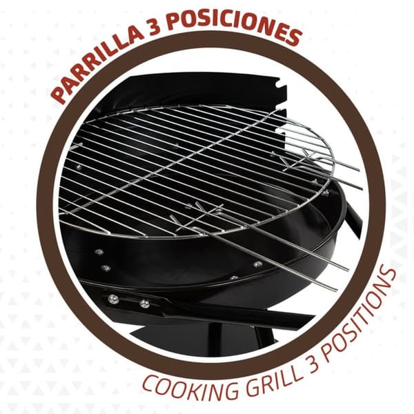 Kulgrill med hjul Aktive Aluminium Emaljeret metal tekstil 42 x 76,5 x 42 cm Sort