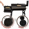 Miniatyrbillede 4 af 5: Kulgrill med hjul Aktive Stål Plastik Emaljeret metal 106 x 106 x 61 cm Sort