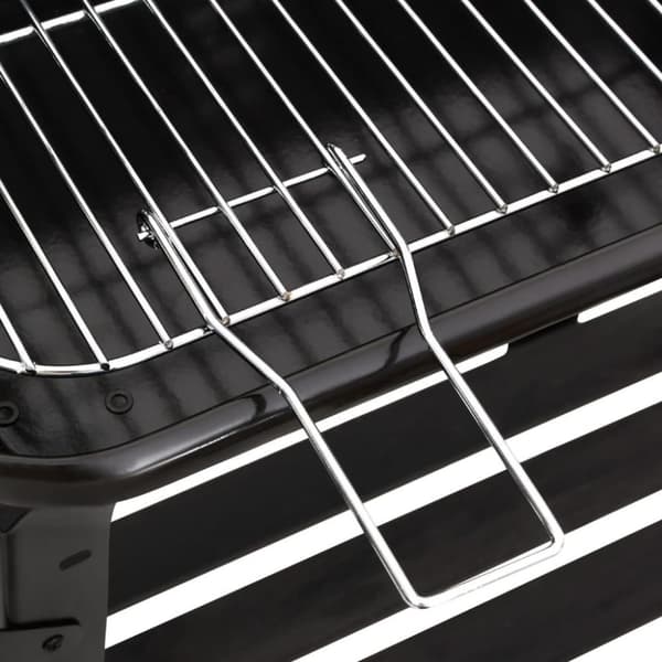 vidaXL kulgrill med hjul stål sort