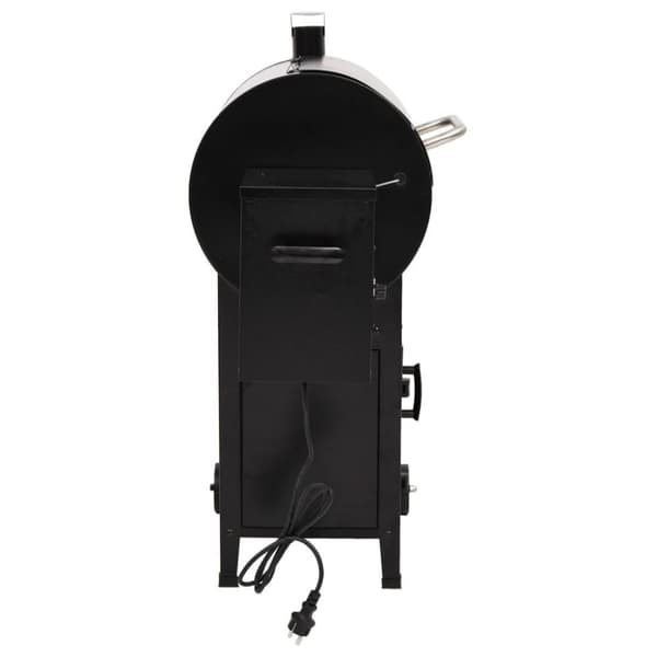 vidaXL Pelletsgrill med skorsten svart 104 cm järn