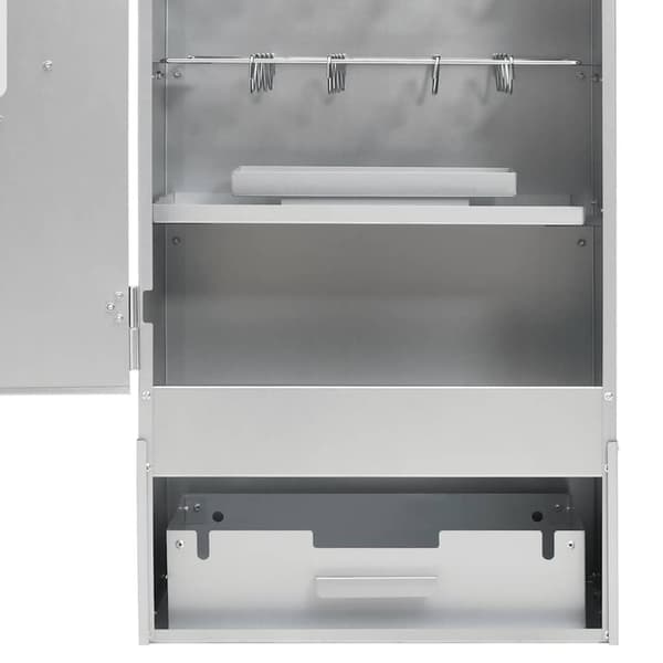 vidaXL rygeovn med røgflis 44,5x29x110 cm galvaniseret stål