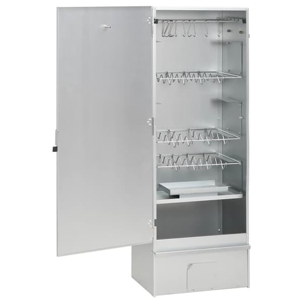 vidaXL BBQ Uunisavustin puulastuilla 44,5x29x110 cm galvanoitu teräs