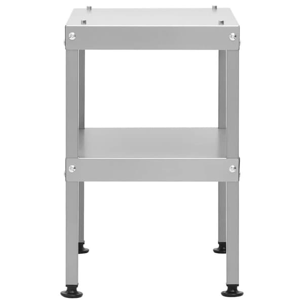 vidaXL rygeovn med bord galvaniseret stål