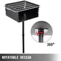 Miniatyrbild 7 av 8: 16x16 tum parkstil utomhus BBQ-grill, justerbar höjd, 360° vridbar, genomtänkt design, lätt att använda, bred applikation
