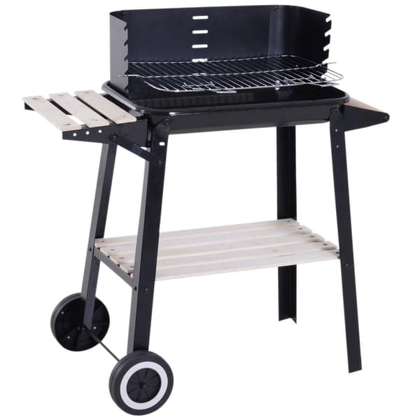 Rootz Grillvogn - Sort - Metal, Krydsfiner, Porcelæn - 32,68 cm x 17,72 cm x 34,25 cm