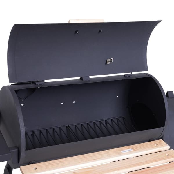 Rootz Smoker Grill BBQ - musta - metalli, kuusipuu - 48,81 cm x 20,86 cm x 42,51 cm