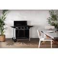 Miniatyrbild 2 av 6: Gas Skäggcue - Grillplatta GARDEN - Svart &amp; Grå - 4 brännare med lock