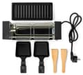 Pikkukuva 1 / 4: NEDIS gurmánský raclette gril/ obdélníkový/ grilovací deska 23 x 10 cm/ pro 2 osoby/ špachtle/ nepřilnavý povrch/ černý
