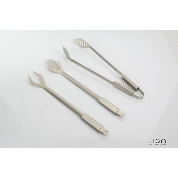 Kit med 3 grillbestickgafflar, spateltång
