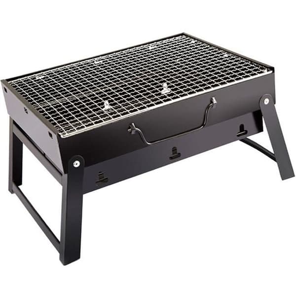 Kolgrill Utomhuscamping Picknick Bärbar Vikbar Klassisk Svart Rostfritt Stål