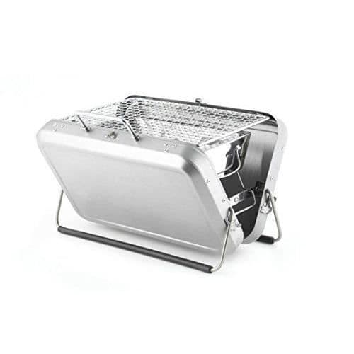 Kikkerland bärbar grill, rostfritt stål, silver...
