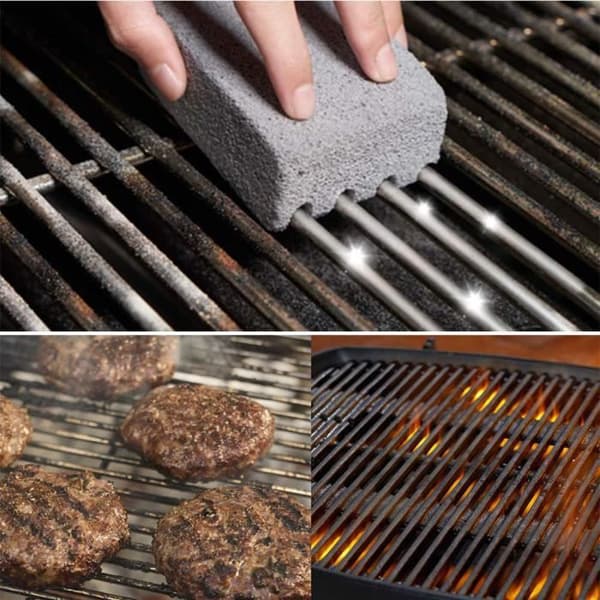 3 ST Griddle Grill Cleaner Sten Pimpsten Rengöring Tegelblock för borttagning av grillfettfläckar