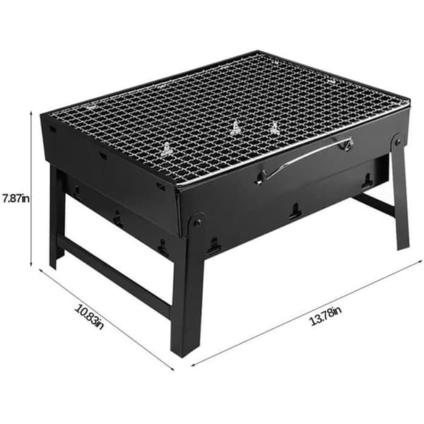 Minivikbara BBQ-grillar, uteplats Grill Kolgrill Spis i rostfritt stål Utomhuscamping picknick [223]