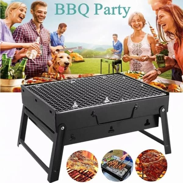 Grill, kolgrill, bärbar hopfällbar grill, bordsskiva för bordsgrill, utomhusgrill [410]