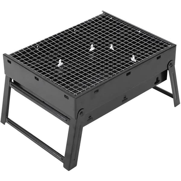 Träkol BBQ Grill Bärbar hopfällbar rostfritt stål Kabab Grill Camping Grill Bord Grill BBQ Kit