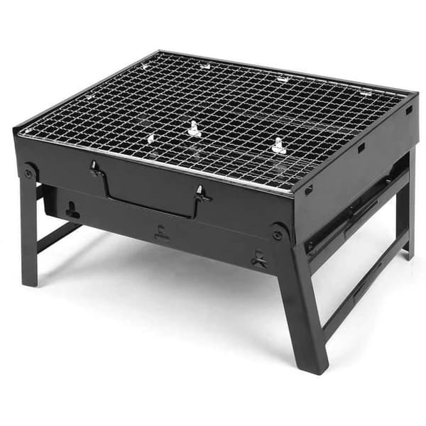 Hopfällbar bärbar grill - rostfritt stål - mini campingbordsgrill