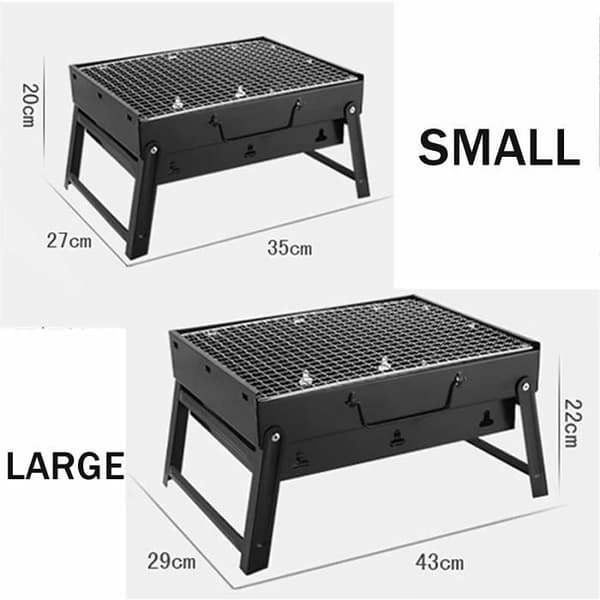 bärbar grill, hopfällbar grill, minigrill bärbar grill för 1-3 personer, bärbar hopfällbar grill för gädda