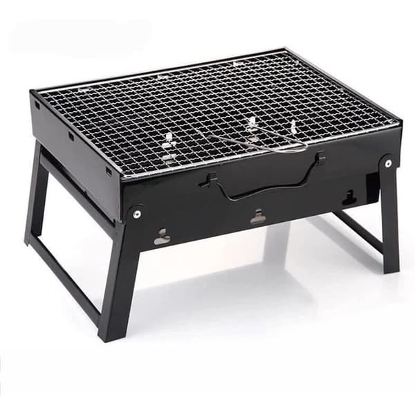 bärbar grill, hopfällbar grill, minigrill bärbar grill för 1-3 personer, bärbar hopfällbar grill för gädda