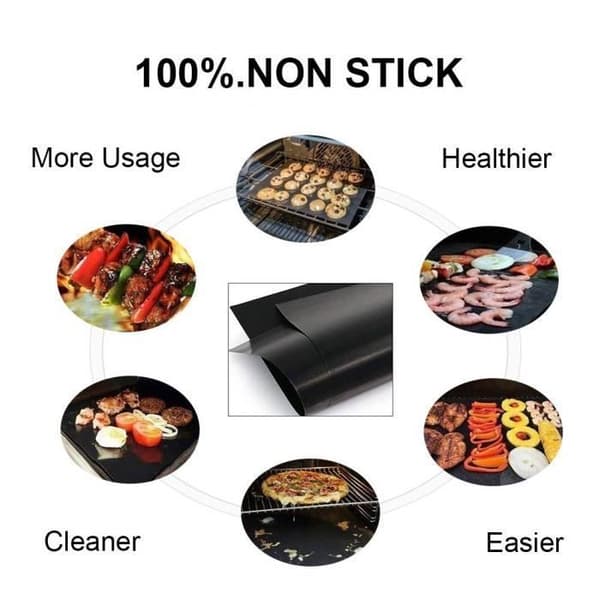 Matlagningsmatta - BBQ - 5 st - Non-stick - Återanvändbar - Lätt att rengöra