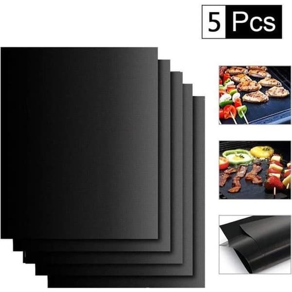 Matlagningsmatta - BBQ - 5 st - Non-stick - Återanvändbar - Lätt att rengöra