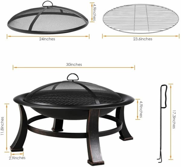 Utomhus eldstäder, BBQ-grill, matlagningsgaller