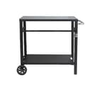 Miniatyrbillede 1 af 2: Spisevognsvogn, dobbelt-hylde design, foldbar og flytbar, 85X55cm stål