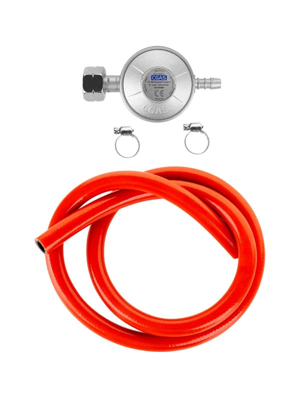 Gasreduktion til grill (reduktion + slange + klemmer)