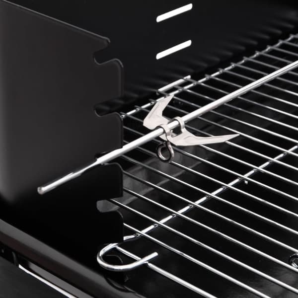 vidaXL Kolgrill med hjul svart stål -  Utomhusgrillar