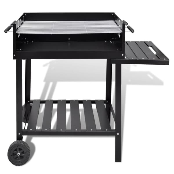 Kolgrill med två hjul svart -  Utomhusgrillar