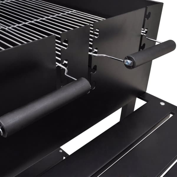 Kolgrill med två hjul svart -  Utomhusgrillar