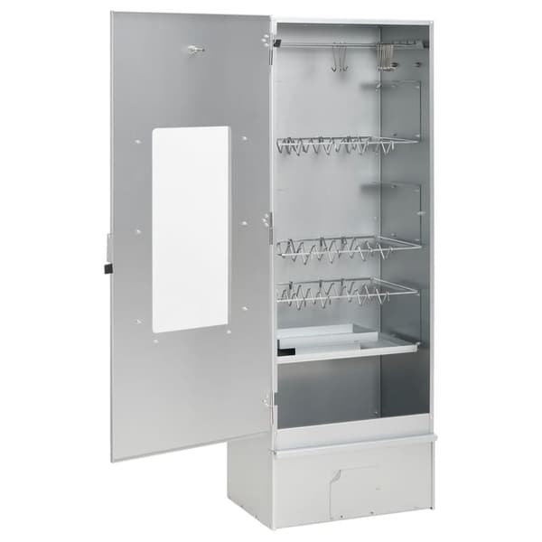 vidaXL rygeovn med røgflis 44,5x29x110 cm galvaniseret stål -  Grill