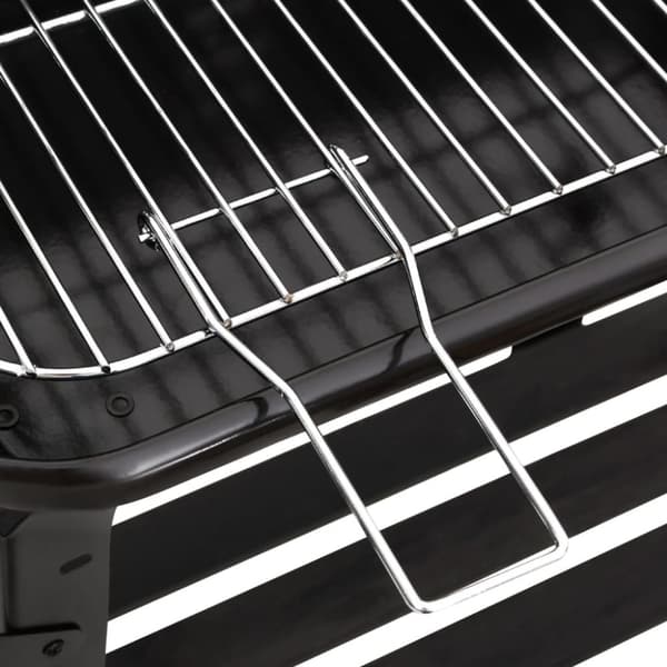 The Living Store kulgrill med hjul stål sort -  Grill