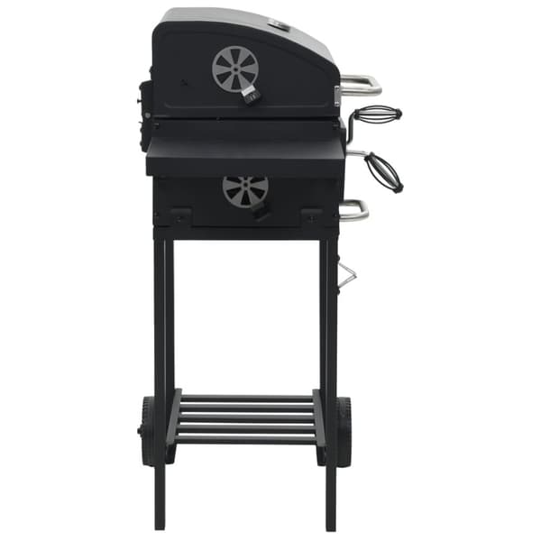 The Living Store Kolgrill med nedre hylla svart -  Utomhusgrillar