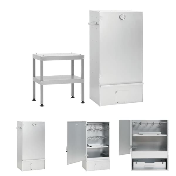 The Living Store rygeovn med bord galvaniseret stål -  Grill