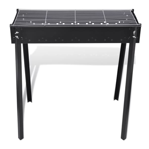Kolgrill rektangulär svart 75x28 cm -  Utomhusgrillar