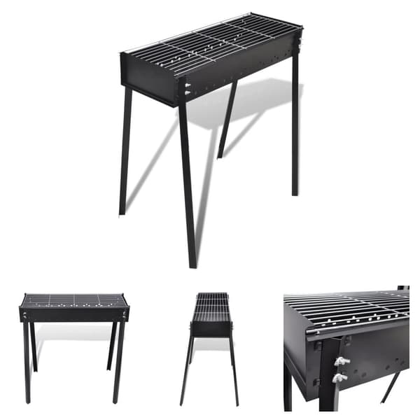 The Living Store firkantet kulgrill 75 x 28 cm -  Grill
