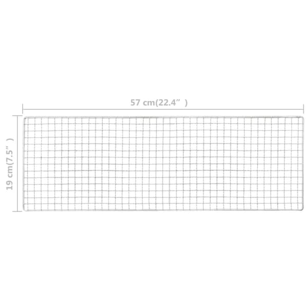 Ulkogrillit - Living Kannettava retkigrilli teräs 60x22,5x33 cm