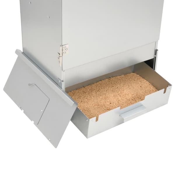 Ulkogrillit - Living BBQ Savustinuuni puulastuilla 44,5x29x110 cm galvanoitu teräs