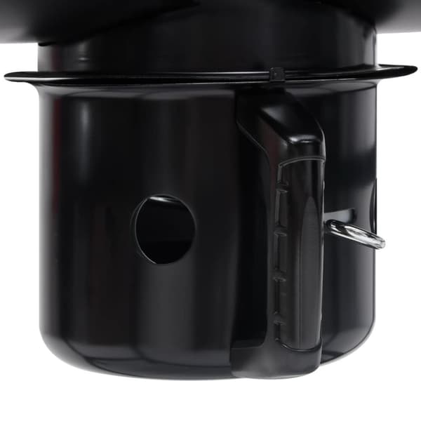 Tøndegrill med hjul og hylder 115x85x95 cm stål sort - Kulgrill - Kulgriller - Home & Living