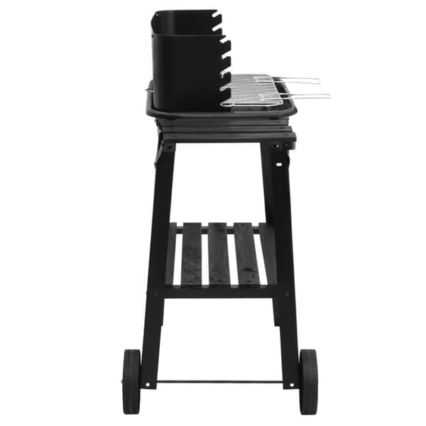 Kolgrill med hjul svart stål - Kolgrill - Kolgrillar - Home & Living