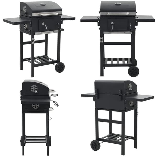 Kuldrevet grill med bundhylde sort - Grill - Griller - Home & Living
