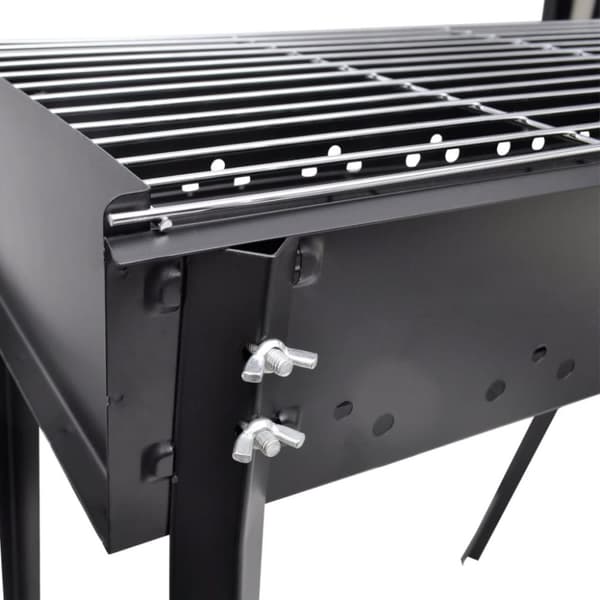 Kolgrill rektangulär svart 75x28 cm - Trädgårdsgrill - Trädgårdsgrillar - Home & Living