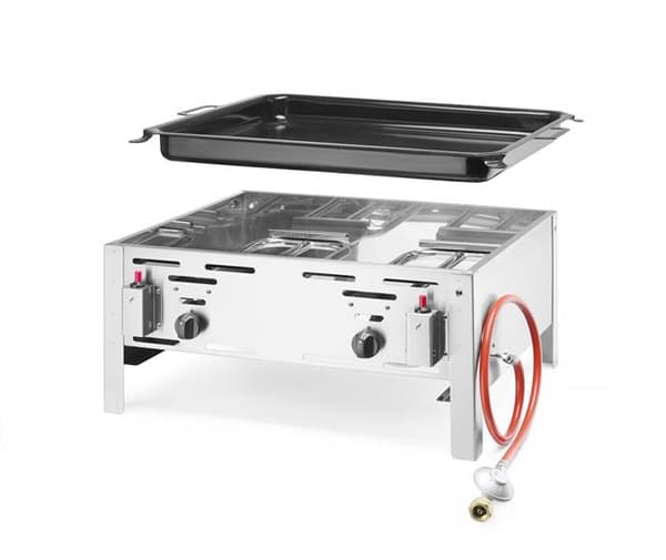 BAKE MASTER MAXI gas stegepande Grundvariant Rustfrit stål