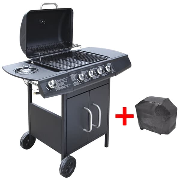 Gasolgrill 4+1 kokzoner svart