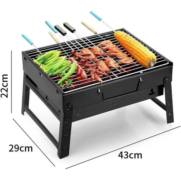 BBQ BBQ Kolgrill Bärbar Grill Vikbar Grill Kolgrill Camping Rostfritt stål Grillgrill3505